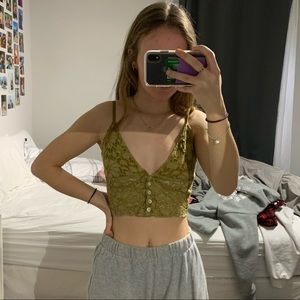 urban cropped mesh tank